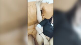 高顏值女銷售經理鄧文婷 足交手交 給男友打手槍-09